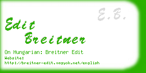 edit breitner business card